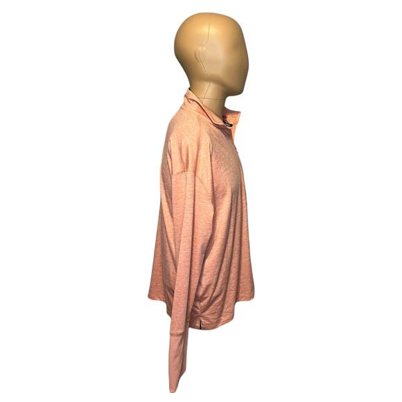 Nike Running Pullover Mens Size XL Orange Dri-fit Swoosh 1/4 Zip Performance Top - Picture 2 of 7